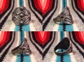 Antique Navajo Crossed Arrows Applique Silver Ring  c.1930～