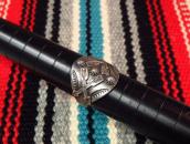 Antique Navajo Crossed Arrows Applique Silver Ring  c.1930～