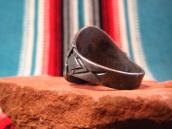 Antique Navajo Crossed Arrows Applique Silver Ring  c.1930～