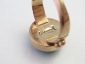 Vtg Navajo 14KGold Ring w/Hi-Grade Persian Turquoise c.1970～