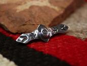 【Ganscraft】Atq 卍 Stamped Coin Silver Small Pin Brooch c.1930