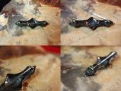 【Ganscraft】Atq 卍 Stamped Coin Silver Small Pin Brooch c.1930