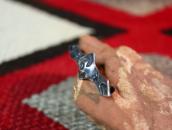 【Ganscraft】Atq 卍 Stamped Coin Silver Small Pin Brooch c.1930