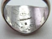 【U.S.NAVAJO 2/C. G. Wallace Trading Post】 Seal Ring c.1938～