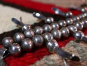 Vtg Navajo Silver Squash Blossom Naja Necklace w/TQ  c.1955～