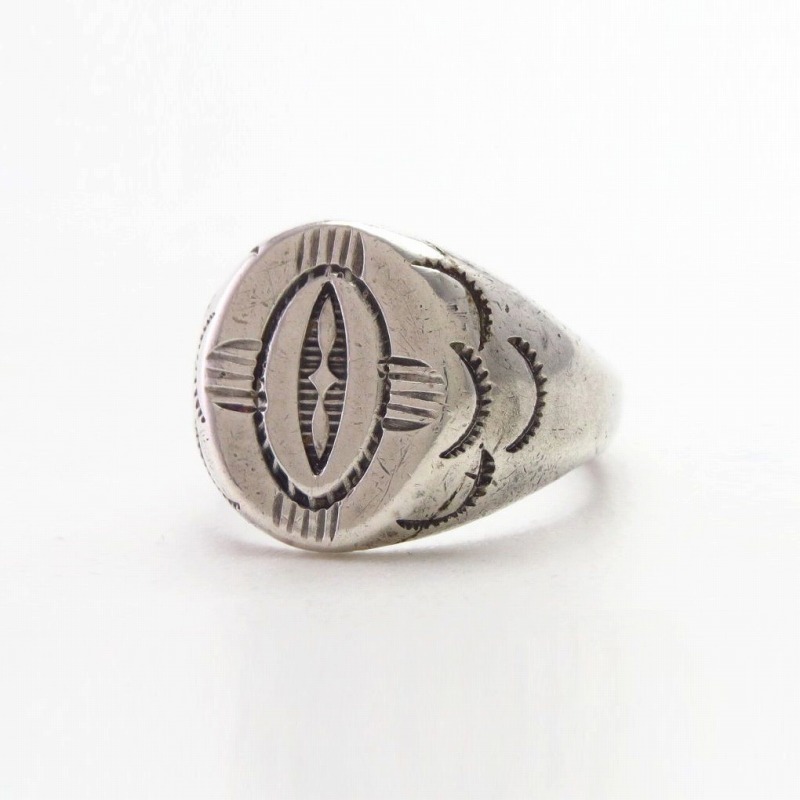 【U.S.NAVAJO 2/C. G. Wallace Trading Post】 Seal Ring c.1938～