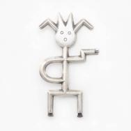 【NAVAJO GUILD】Stamped Yei Figure Casted Silver Pin c.1950～ ⑥