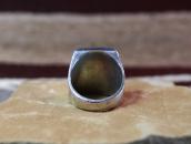Vintage Navajo Cast Silver Mens Ring w/Gem Turquoise c.1950～