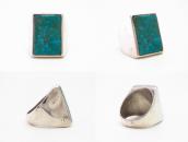 Vintage Navajo Cast Silver Mens Ring w/Gem Turquoise c.1950～
