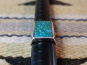 Vintage Navajo Cast Silver Mens Ring w/Gem Turquoise c.1950～