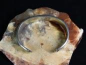 Antique Navajo Bee Stamped Heavy Ingot Silver Cuff c.1935～