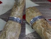 Antique Navajo Bee Stamped Heavy Ingot Silver Cuff c.1935～