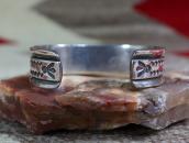 Antique Navajo Bee Stamped Heavy Ingot Silver Cuff c.1935～