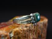 【Ganscraft】 Antique Worn Silver Ring w/Turquoise  c.1930～