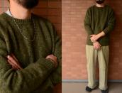 Vintage Stamped Silver Long Cable Chain Necklace  c.1960～