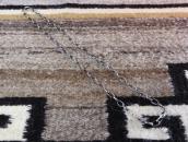 Vintage Stamped Silver Long Cable Chain Necklace  c.1960～