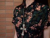 Vintage Stamped Silver Long Cable Chain Necklace  c.1960～