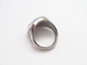 【UITA6】Atq Navajo Rectangular Face Ring w/Turquoise  c.1940～