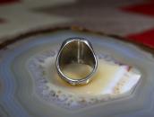 【UITA6】Atq Navajo Rectangular Face Ring w/Turquoise  c.1940～