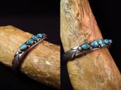 Vintage Navajo Godber Turquoise Row Cuff Bracelet  c.1950