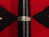 Antique Navajo 卍 Stamped Ingot Silver Men's Ring  c.1915～