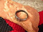 Antique Navajo 卍 Stamped Ingot Silver Men's Ring  c.1915～
