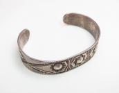 Antique Repoused & Stamped Ingot Silver Cuff Bracelet c.1910