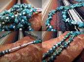 Vintage Single Strand Nugget Turquois Heishi Necklace c.1970