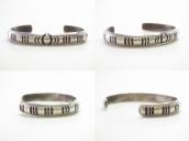 【NAVAJO GUILD】Vintage Stamped Half-Round Wire Cuff c.1945～