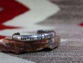 【NAVAJO GUILD】Vintage Stamped Half-Round Wire Cuff c.1945～