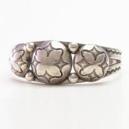 【Austin Wilson】Stamped Concho Row Ingot Silver Cuff c.1935～