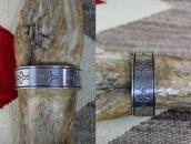 【NAVAJO GUILD】Vintage Stamped Heavy Ingot Silver Cuff c.1945