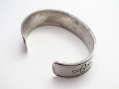 【NAVAJO GUILD】Vintage Stamped Heavy Ingot Silver Cuff c.1945