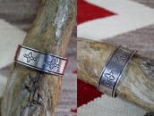 【NAVAJO GUILD】Vintage Stamped Heavy Ingot Silver Cuff c.1945