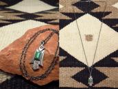 Antique Stamped Thunderbird Shape Small Fob Necklace c.1940～