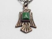 Antique Stamped Thunderbird Shape Small Fob Necklace c.1940～