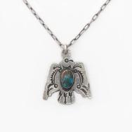 Antique Navajo T-bird Top w/Gem Turquoise Necklace c.1930～
