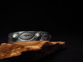 Antique Snake Stamp & Concho Repoused Cuff Bracelet  c.1935～