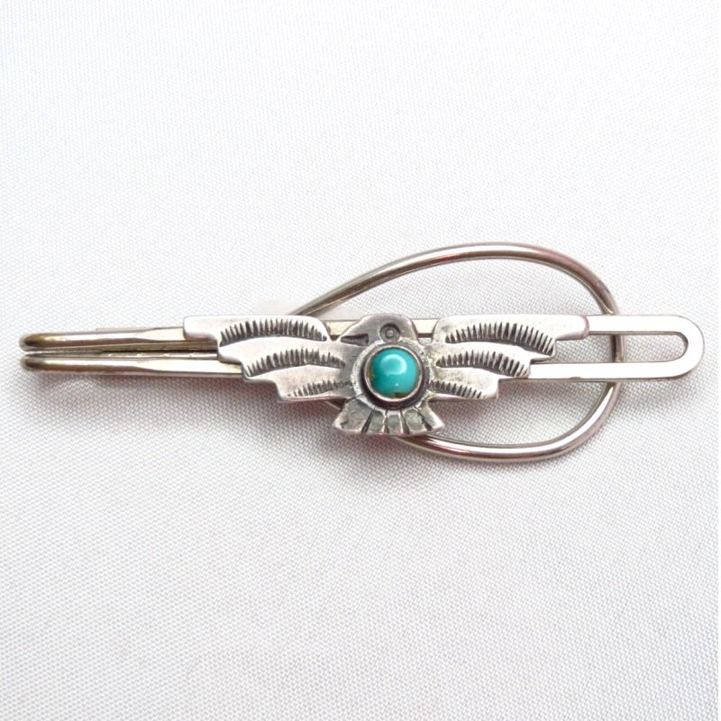 Antique Thunderbird Silver Tie Clip w/TQ  c.1940
