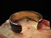 Antique Filed & Chiseled Ingot Silver Cuff Bracelet  c.1900～