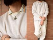 Atq Kewa/Navajo Stamped Owl Top w/Turquoise Necklace c.1930～