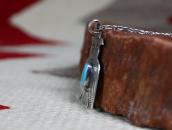 Atq Kewa/Navajo Stamped Owl Top w/Turquoise Necklace c.1930～