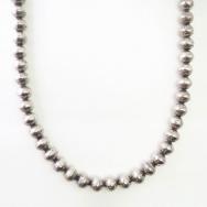 Vintage Navajo "Mercury Dime" Silver Beaded Necklace c.1960～