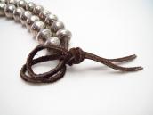 Vintage Navajo "Mercury Dime" Silver Beaded Necklace c.1960～