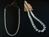 Vintage Navajo "Mercury Dime" Silver Beaded Necklace c.1960～