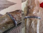 Vintage Navajo Stamped & Filed Half-Round Wire Cuff  c.1950～