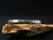 Vintage Navajo Stamped & Filed Half-Round Wire Cuff  c.1950～