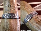 Antique 卍 Arrow  Applique & Stamed Silver Cuff w/TQ  c.1930