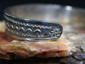 Antique Kewa/Navajo Owls Stamped Ingot Silver Cuff c.1920～