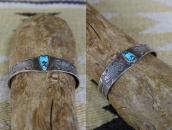 Atq Kewa or Navajo Owls Stamped Ingot Silver Cuff  c.1920～